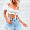 BB Exclusive Crave You White Crop Top Tops