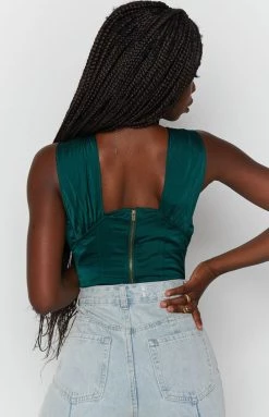 Tops Lioness Crossroads Top Forest Green