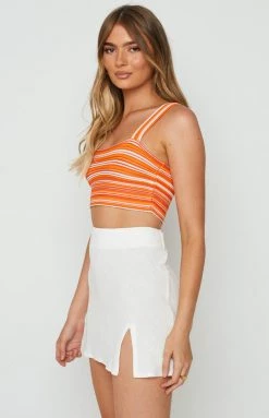 BB Exclusive Crystal Skies Orange Top Tops