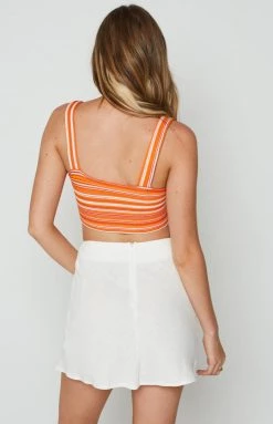 BB Exclusive Crystal Skies Orange Top Tops