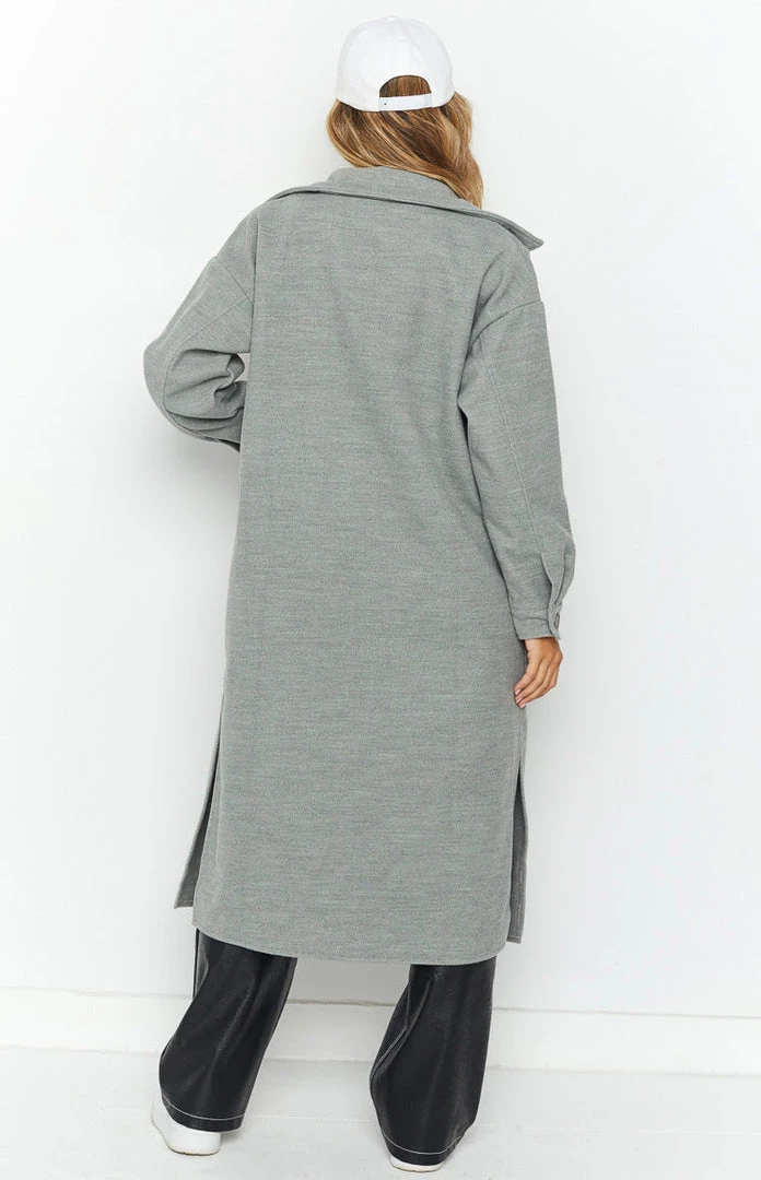 Beginning Boutique Cullen Grey Longline Shacket Outerwear 3 Beginning Boutique Cullen Grey Longline Shacket Outerwear