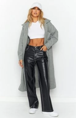 Beginning Boutique Cullen Grey Longline Shacket Outerwear 11 Beginning Boutique Cullen Grey Longline Shacket Outerwear