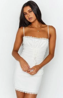 BB Exclusive Daisy White Mini Dress New