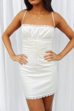 BB Exclusive Daisy White Mini Dress New