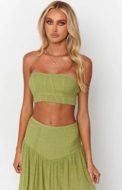 Beginning Boutique Dalila Green Crop Top New 10 Beginning Boutique Dalila Green Crop Top New