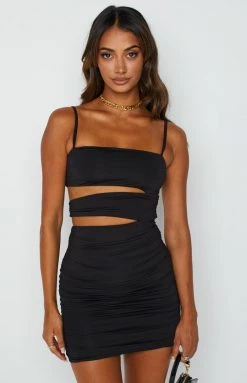 Beginning Boutique Dameela Black Cut Out Mini Dress Dresses