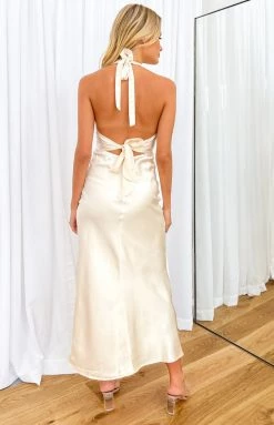 Beginning Boutique Dresses Damsel Champagne Midi Dress