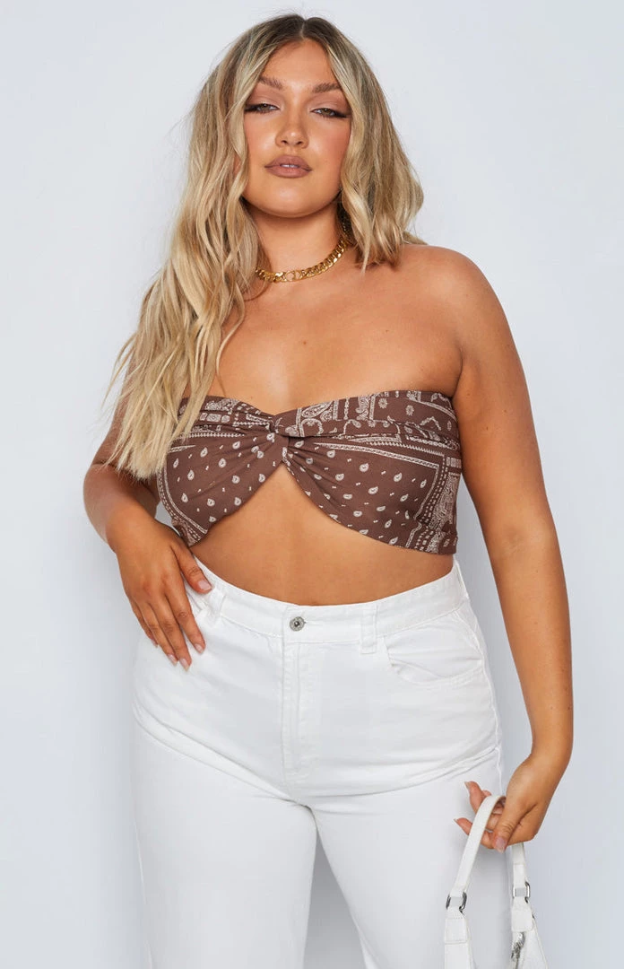 BB Exclusive Danna Scarf Top Brown Tops 9 BB Exclusive Danna Scarf Top Brown Tops