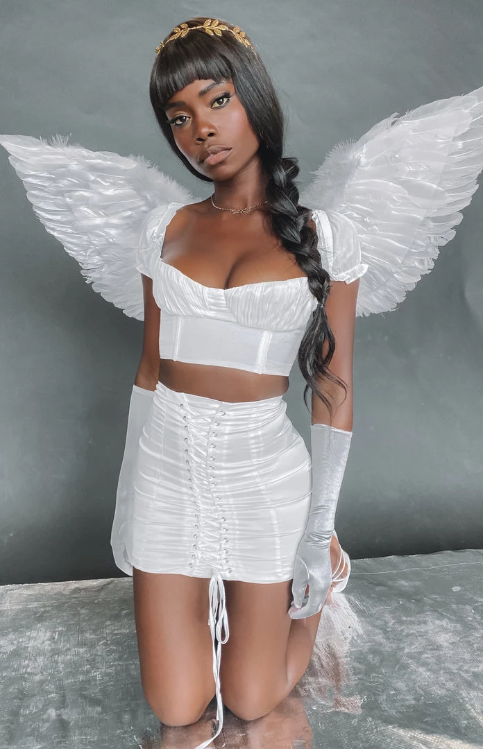 Beginning Boutique Danielle Crop Top White 6 Beginning Boutique Danielle Crop Top White