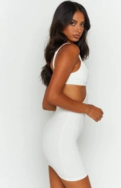BB Exclusive Danielle White Cut Out Mini Dress