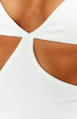 BB Exclusive Danielle White Cut Out Mini Dress