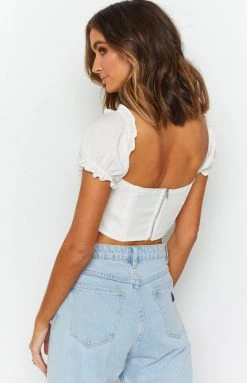 Beginning Boutique Danielle Crop Top White 21 Beginning Boutique Danielle Crop Top White