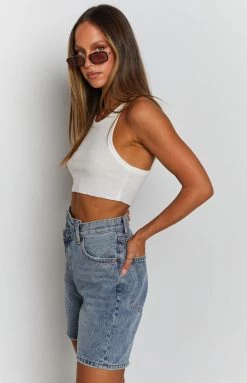 Beginning Boutique Darcy Denim Shorts Blue