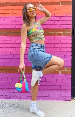 Beginning Boutique Darcy Denim Shorts Blue