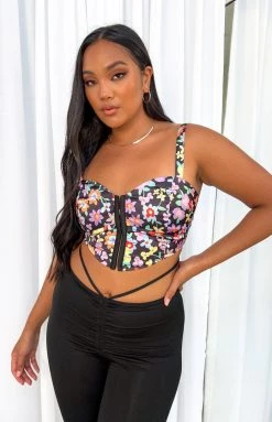 BB Exclusive Tops Davina Floral Corset Top