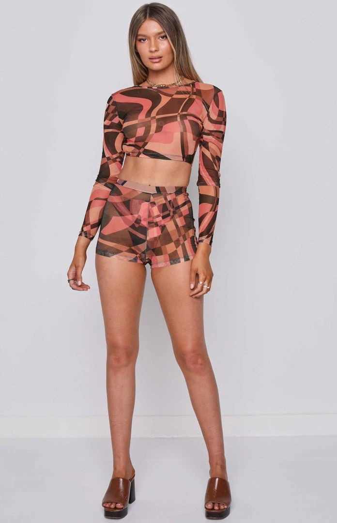 BB Exclusive Day For It Festival Mesh Top Brown Tops 2 BB Exclusive Day For It Festival Mesh Top Brown Tops