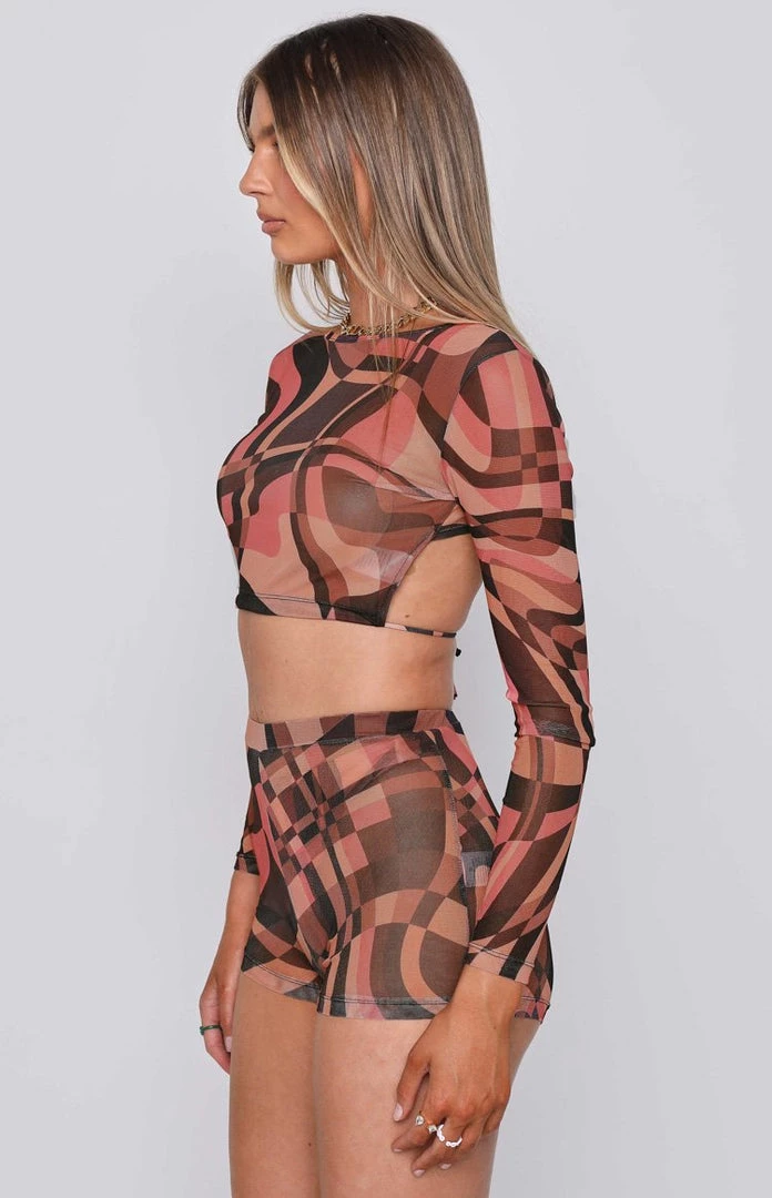 BB Exclusive Day For It Festival Mesh Top Brown Tops 4 BB Exclusive Day For It Festival Mesh Top Brown Tops