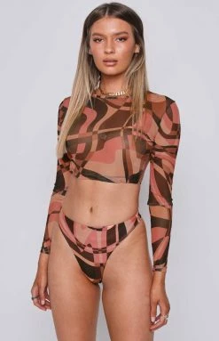 BB Exclusive Day For It Festival Mesh Top Brown Tops 13 BB Exclusive Day For It Festival Mesh Top Brown Tops