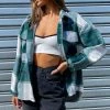 Beginning Boutique Dazed Nights Tartan Shirt Jacket Green