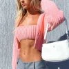 BB Exclusive Debbie Pink Chunky Knit Cardigan