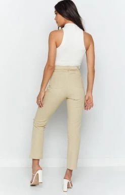 BB Exclusive Della Jeans Beige Bottoms