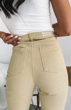 BB Exclusive Della Jeans Beige Bottoms