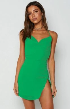 BB Exclusive Destiny Green Mini Dress Dresses