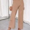Beginning Boutique Diaz Knitted Pants Mocha Bottoms