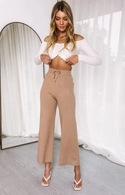 Beginning Boutique Diaz Knitted Pants Mocha Bottoms 17 Beginning Boutique Diaz Knitted Pants Mocha Bottoms
