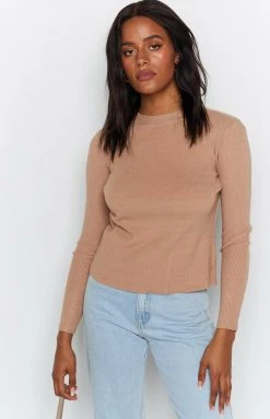 BB Exclusive Diaz Knitted Top Mocha Tops