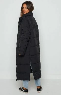 BBX Outerwear Distant Black Longline Puffer Jacket