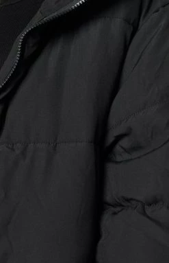 BBX Outerwear Distant Black Longline Puffer Jacket