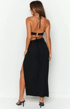BB Exclusive Dixie Black Maxi Skirt