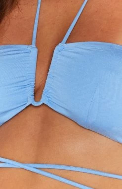 BB Exclusive Dixie Blue Halter Top