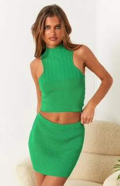 BB Exclusive Dominica Green Knit Tank