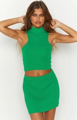 BB Exclusive Dominica Green Knit Tank