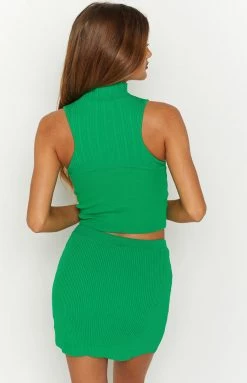 BB Exclusive Dominica Green Knit Tank