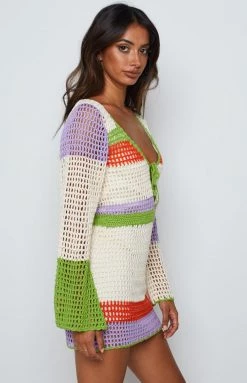 BB Exclusive Donovan White Stripe Crochet Dress 12 BB Exclusive Donovan White Stripe Crochet Dress