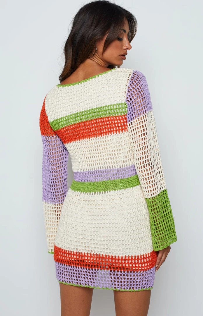 BB Exclusive Donovan White Stripe Crochet Dress 6 BB Exclusive Donovan White Stripe Crochet Dress