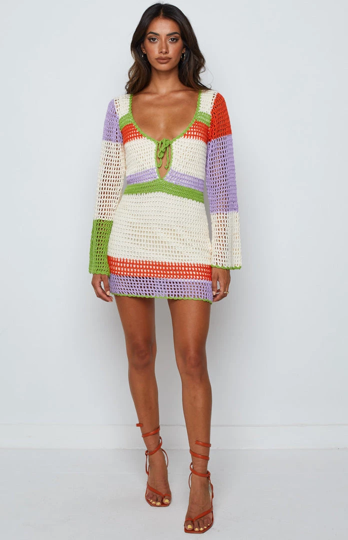 BB Exclusive Donovan White Stripe Crochet Dress 4 BB Exclusive Donovan White Stripe Crochet Dress