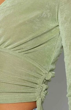 Beginning Boutique Dora Lime Ruched Top Tops 16 Beginning Boutique Dora Lime Ruched Top Tops