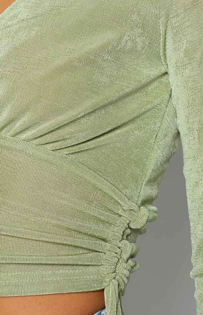 Beginning Boutique Dora Lime Ruched Top Tops 8 Beginning Boutique Dora Lime Ruched Top Tops