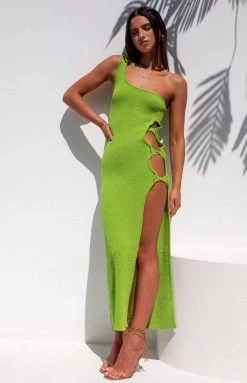 BB Exclusive Dresses Dorothea Green Midi Dress