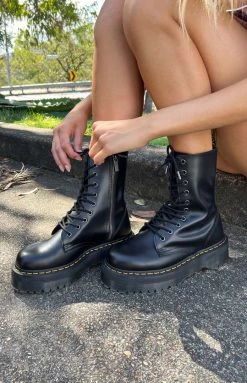 Dr. Martens Jadon Hi Polished Smooth Black
