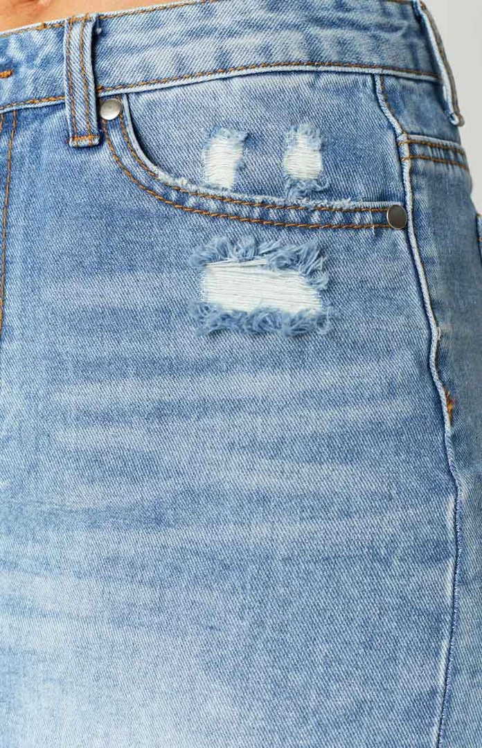 Beginning Boutique Bottoms Dustee Blue Denim Mini Skirt 6 Beginning Boutique Bottoms Dustee Blue Denim Mini Skirt