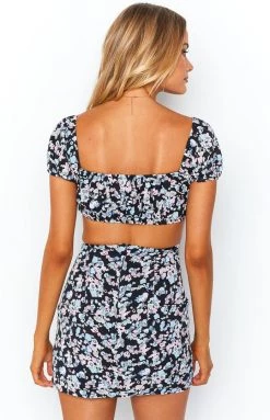 Beginning Boutique Dresses Dustyn Black Floral Mini Dress
