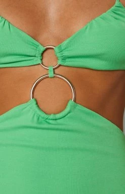 BB Exclusive Dresses Earthling Green Maxi Halter Dress