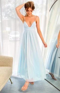 BB Exclusive Dresses Ebony Blue Maxi Dress