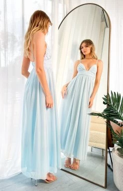 BB Exclusive Dresses Ebony Blue Maxi Dress