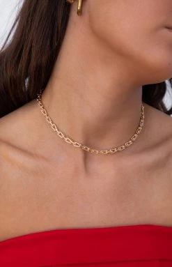 Eclat Alannah Link Chain Necklace Gold Accessories